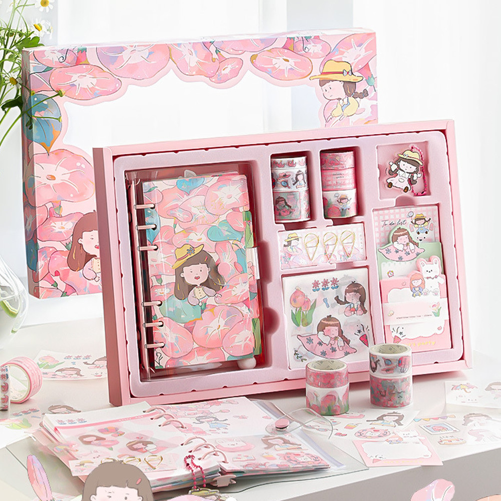 

Journal Set Buku Pegangan Taman Dorothy Notebook lucu/diary lucu / Buku Tulis Catatan Karak Cute Notebook Scrapbook Kit DIY Journal Washi Sticker Bookmarks Planner