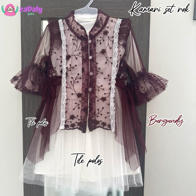 DF45RY YG MAU PRE-ORDER (PO )KAMARI set rok Husus yg mau PO saja  , Tile POLOS (  ROK + Outer bagian