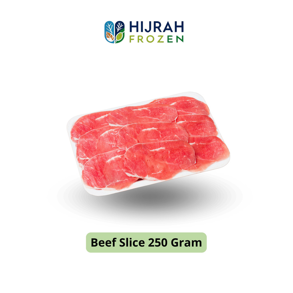 

HIJRAH FROZEN BEEF SLICE LEAN FAT (HAMPIR TANPA LEMAK) 500 GRAM