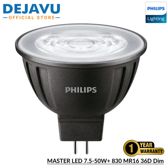 Lampu Halogen Philips MASTER LED 7.5-50W+ 830 MR16 36D Dim