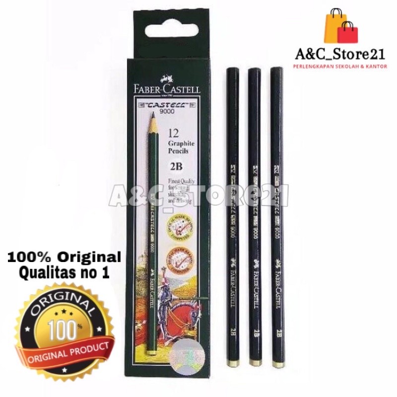 

Pensil Faber castell 2B Original Qualitas no 1