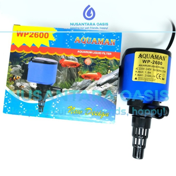 POMPA CELUP AQUAMAN WP 2600 WP-2600 AQUARIUM AQUASCAPE LOW WATT/RENDAH AQUAMAN
