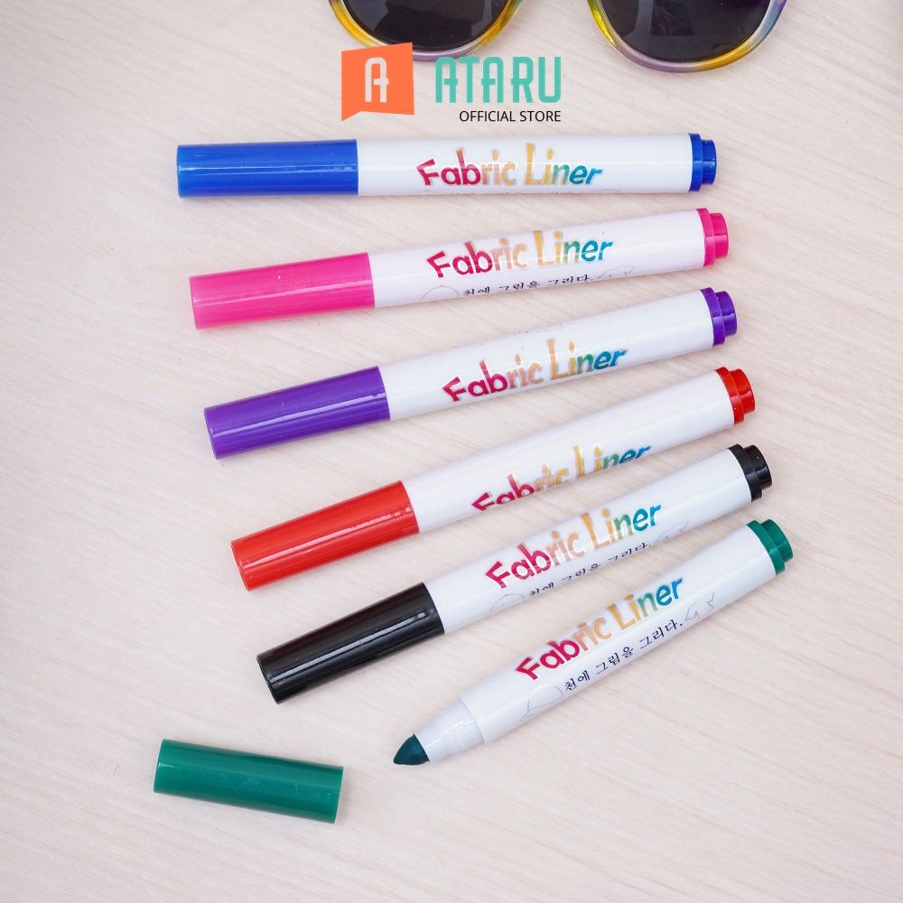 

Ataru Set 6 Pcs Spidol Highlighter Fabric Liner spidol kain fabric marker alat gambar kain spidol diy