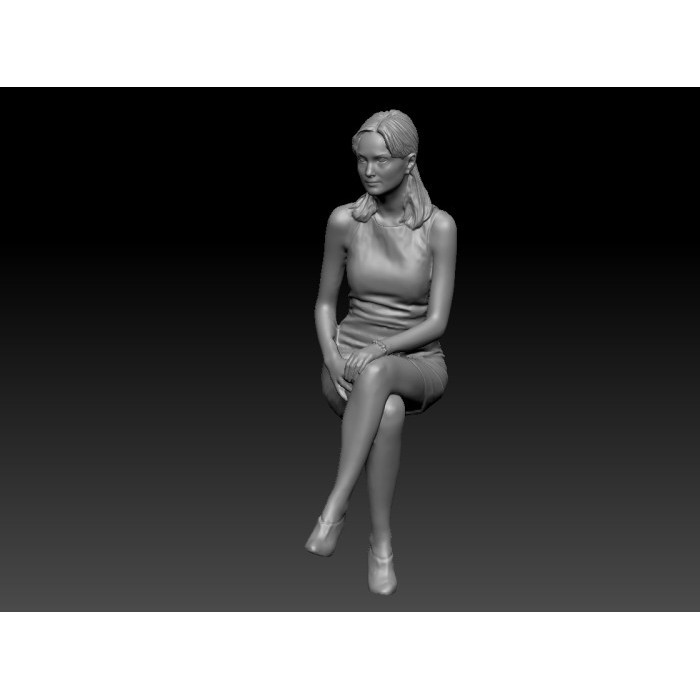 Figure Resin kia sitting Skala 64 Miniatur Pajangan Diorama Diecast