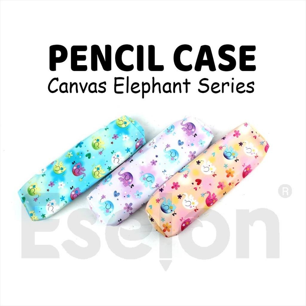 

[MaxMart]Kotak Pensil Canvas Elephant Series / Tempat Pensil Karakter