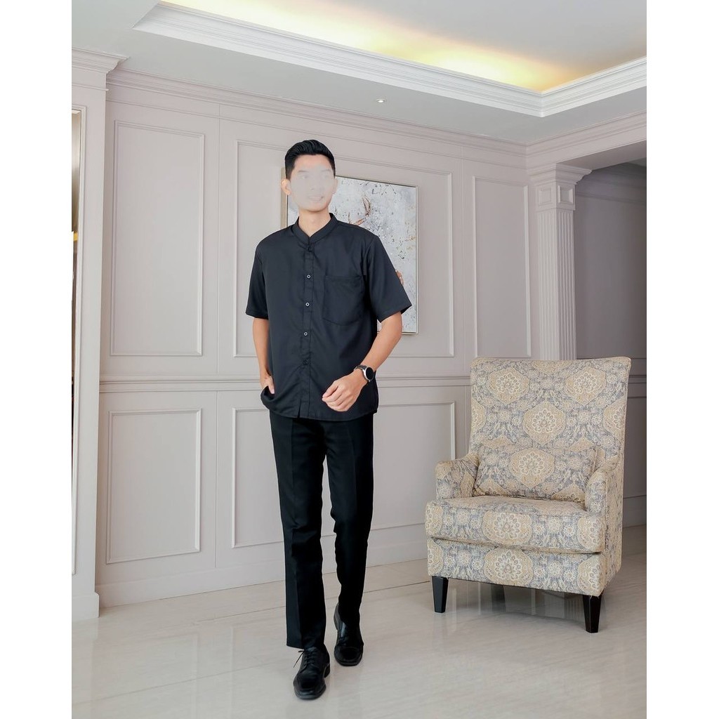 Koko Ubaidah | koko polos | koko lengan pendek | bahan toyobo