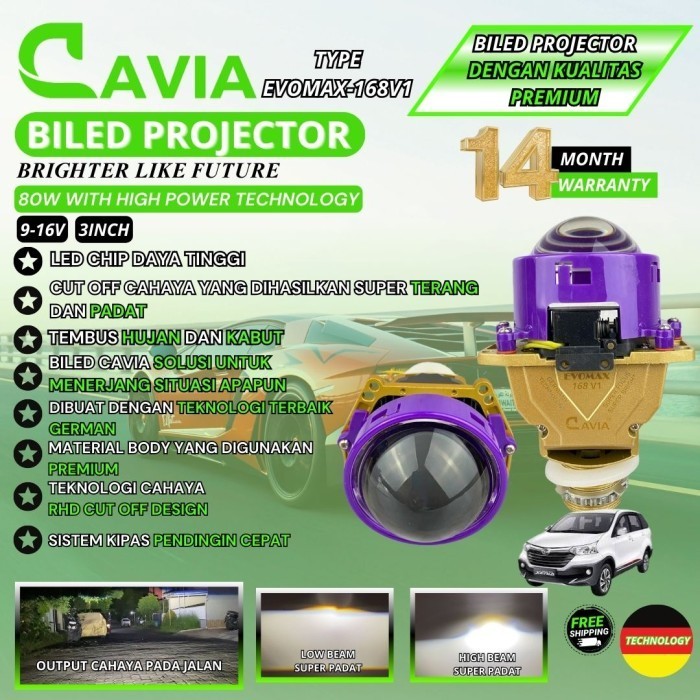 CAVIA-PREMIUM BILED PROJIE PROJECTOR LED MOBIL DAIHATSU XENIA SUPER TERANG