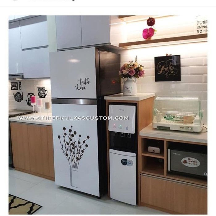 stiker kulkas 2 pintu jumbo motif - 2pintu standar