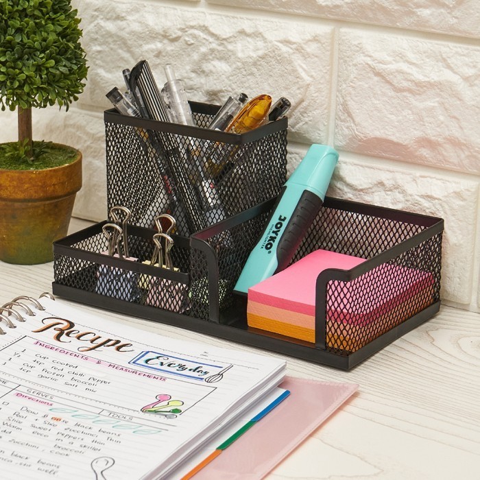 

PROMO!! -Joyko Desk Set METAL Pen Holder / Tempat Alat Tulis Kantor BESI DS-20