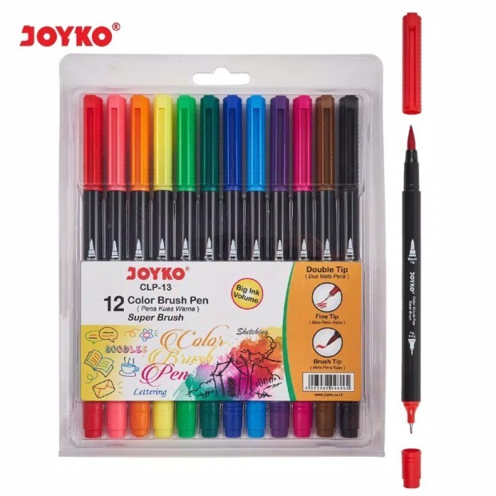 

PROMO!! -Color Brush / Pen Pena Kuas Warna Joyko CLP-13 12 Warna Color