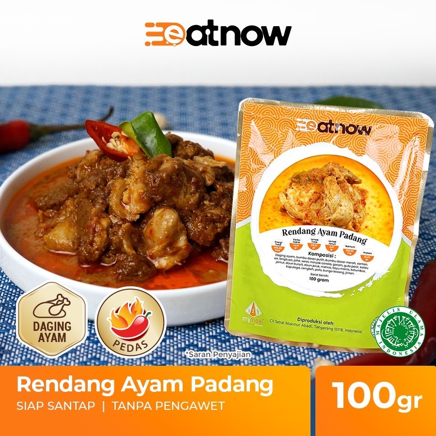 

EatNow Rendang Padang - Ayam - Jengkol - Sapi - Makanan Siap Saji - Makanan Instan