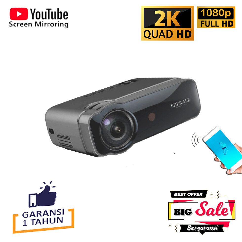 PROYEKTOR  WIFI ORIGINAL / PROJECTOR MINI 3000 LUMENS / PROYEKTOR MURAH / PROYEKTOR MINI / INFOCUS /