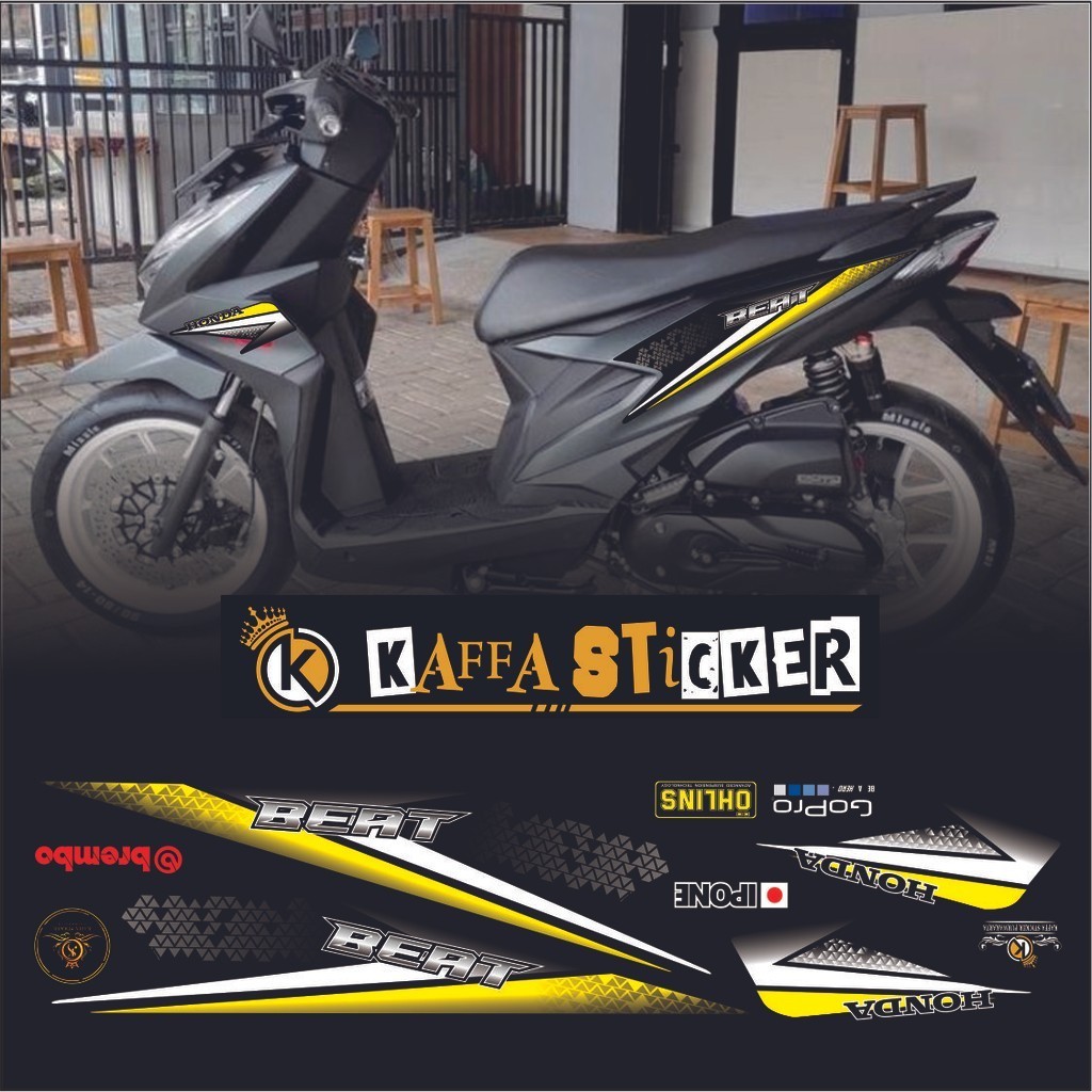 LIS VARIASI Striping beat fi/Beat deluxe,cbs,iss beat street 2022 , 2021 , 2020 - lis sticker varias