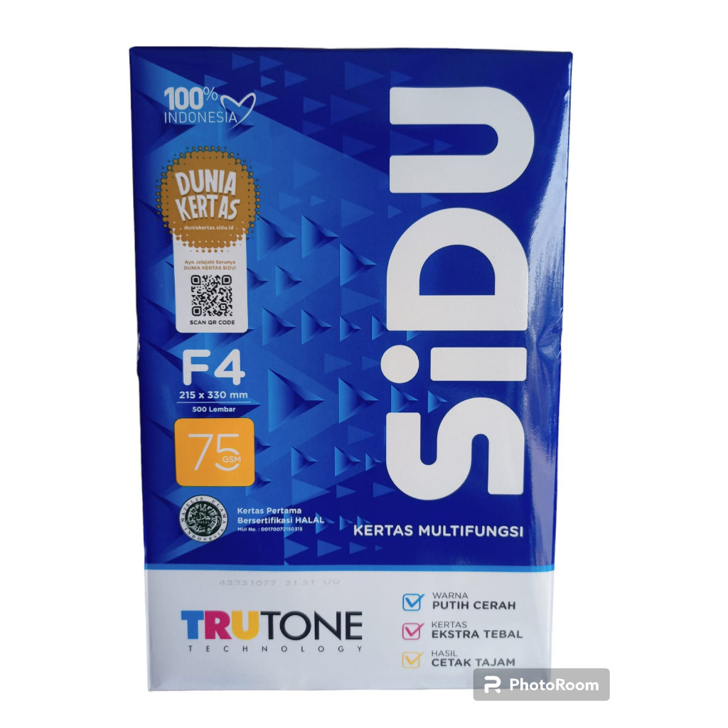 

Sidu Kertas Fotocopy 75 GSM Ukuran A4 & F4
