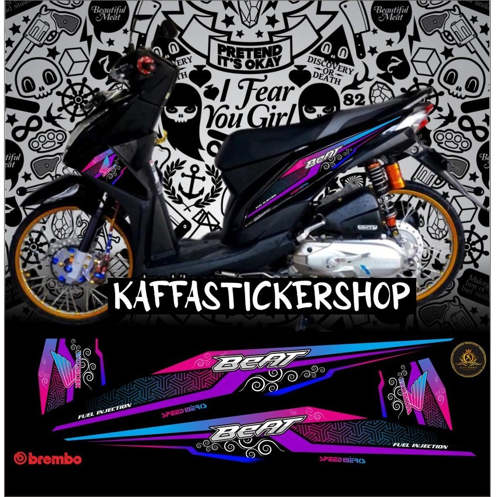POLET SETIKER STRIPING BEAT FI INJEKSI STICKER LIST BODY MOTOR BEAT FI STIKER LIST VARIASI STICKER L