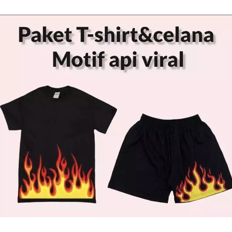 [DEVI STORE]Paket Baju Kaos Api Pria Baju Anak Api Kaos Baju Dan Boxer Api Pria Wanita Terbaru Murah