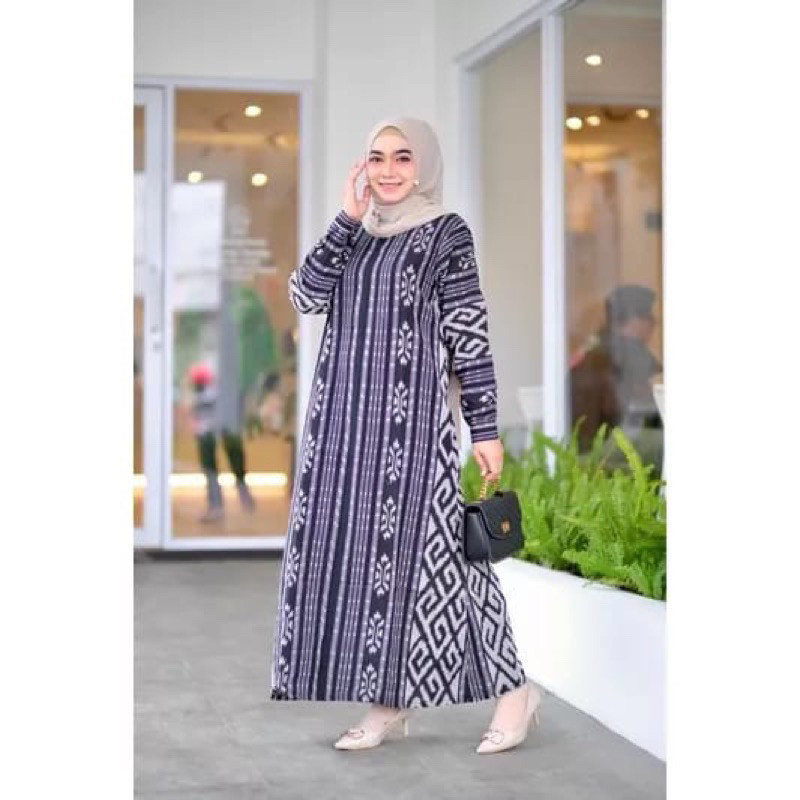 Gamis Tenun Wanita Muslimah Gamis Cantik Baju Tenun Seragam Tenun
