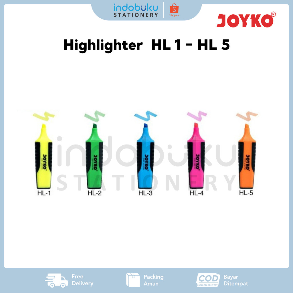 

Highlighter Joyko Penanda Warna Joyko HL-1 - HL-5