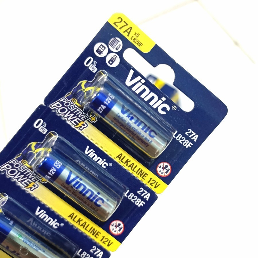 BATRE REMOT MOBIL ALKALINE VINNIC 27A BATRE VINNIC L828F HARGA PER BIJI 27 A A27
