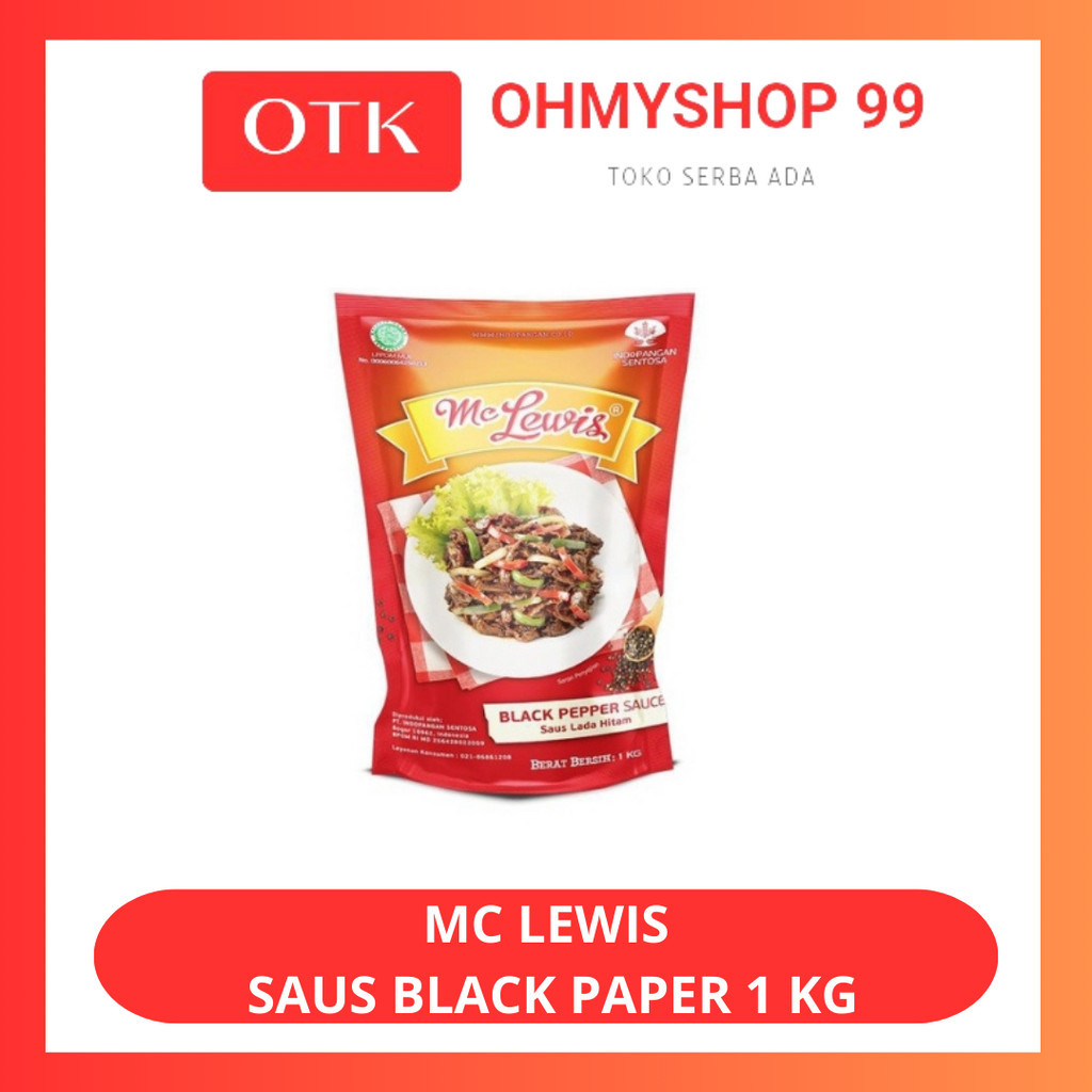 

MC LEWIS Black Pepper Sauce Saus Lada Hitam 1kg