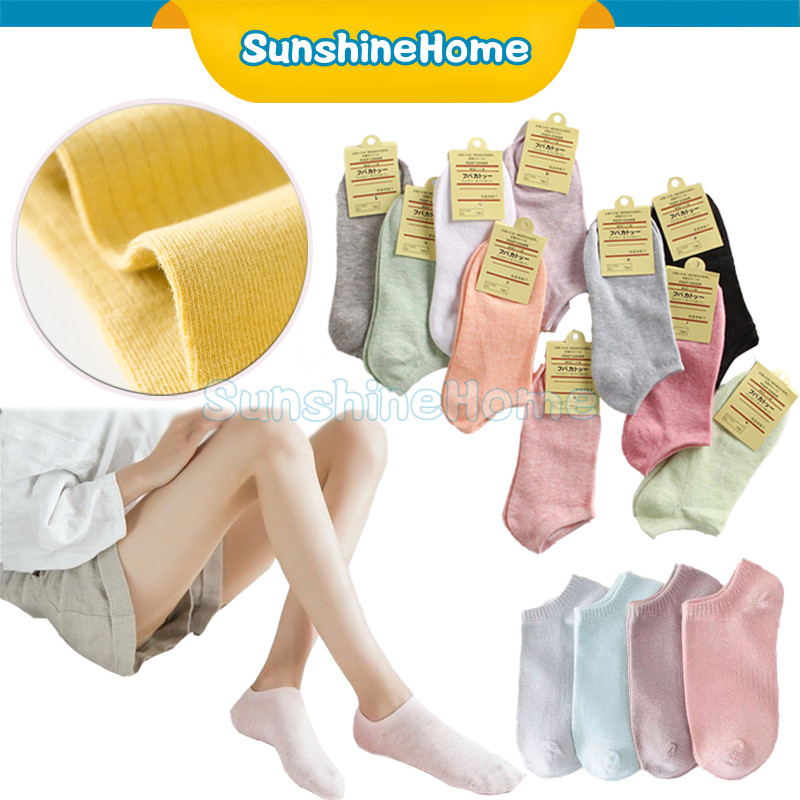 Kaos Kaki Polos Wanita Spandek Korea Short Socks Kaus Kaki Ankle / Kaos Kaki Semata Kaki Polos / Soc