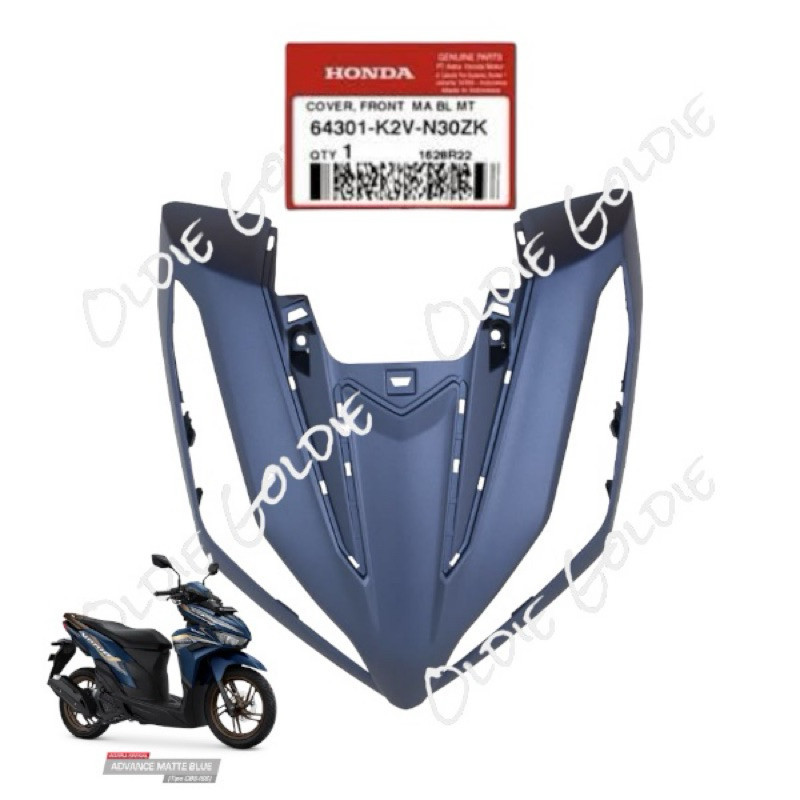 64301-K2V-N30ZK Cover Front Panel Depan Tameng Lampu Vario 125 LED K2V Tahun 2023 64301K2VN30ZK Biru