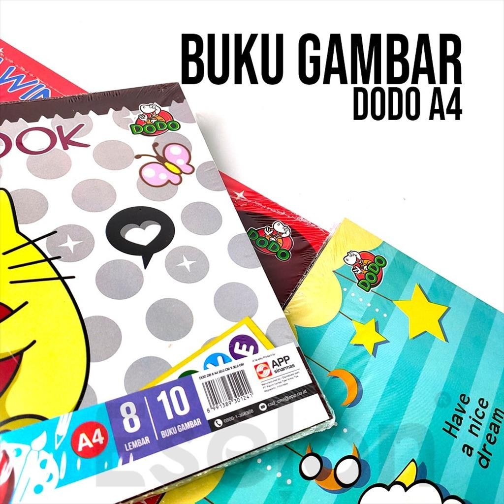 

[ES.JKT] 10pcs Buku gambar DODO A4 / 1pack buku gambar DODO A4 RB9