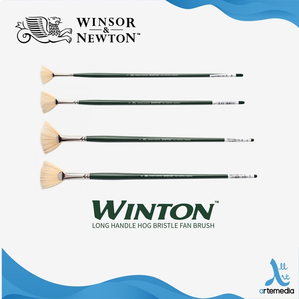 

Winsor & Newton Winton Fan Hog Bristle Brush Long Handle Kuas Lukis