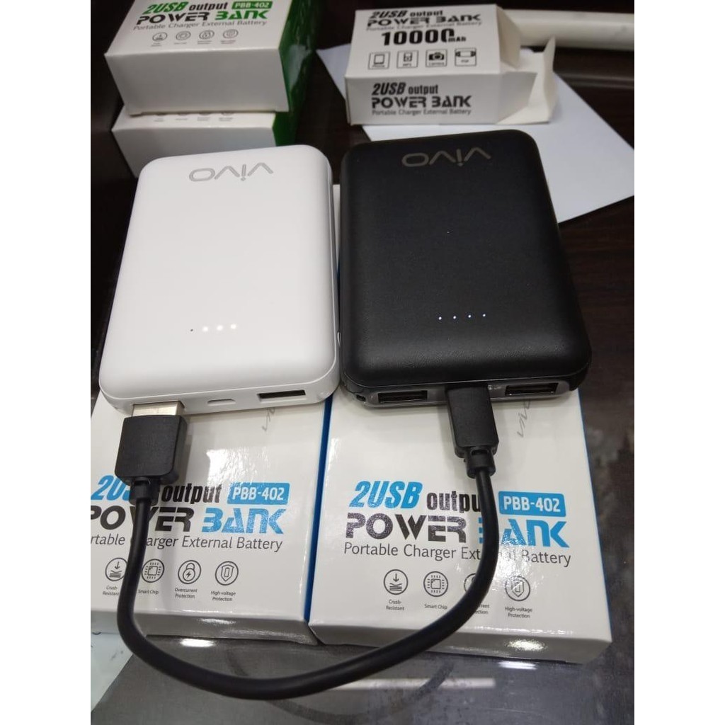 PB POWER BANK POWERBANK VIVO KAPASITAS GEDE HARGA MURAH 10000mAh KUALITAS TOP PBB 402 universal powe