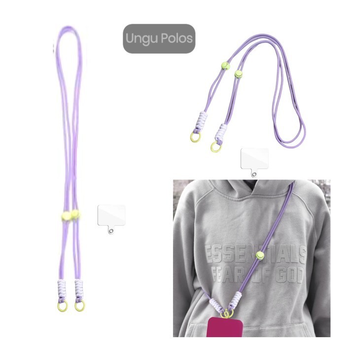 Tali Gantungan Kalung Hp Fi Ze Lanyard Leher Handphone HPFIZE - Pink Polos