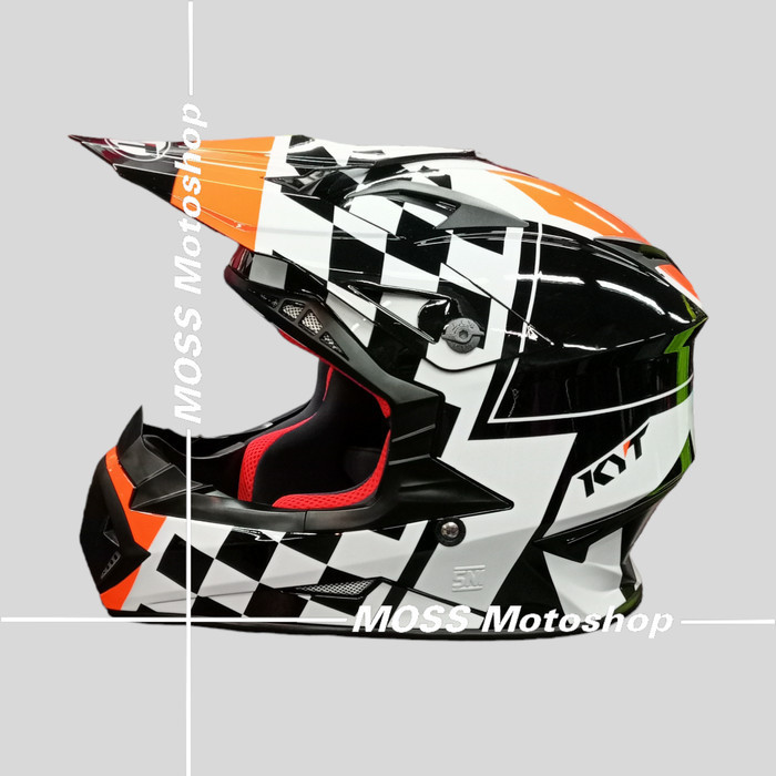 Helm KYT Cross Trail Jumshot # 4 Black Orange |Original