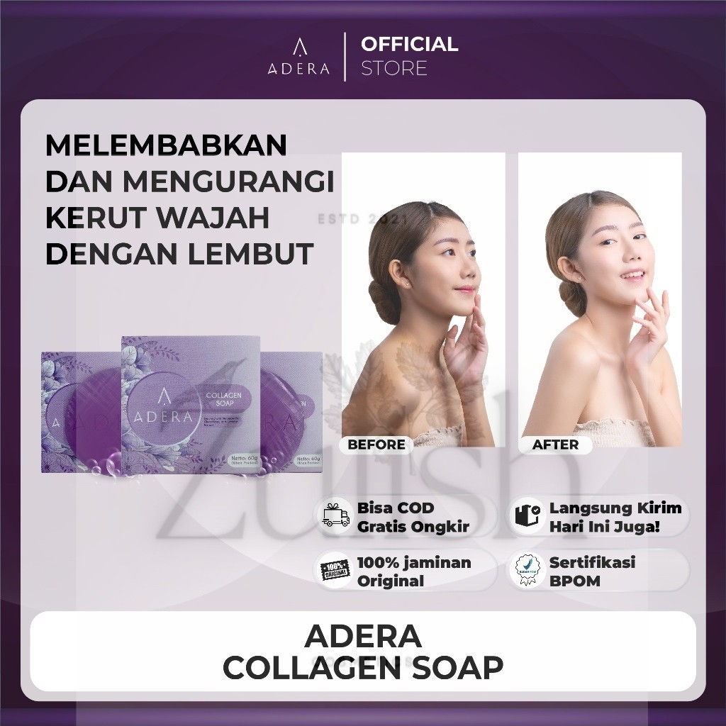 Skincare Paket Paket Adera- Collagen Soap Membantu Menyembuhkan Luka dan Mencerahkan Kulit Sudah Bpom 100% ORIGINAL Bergaransi Asli