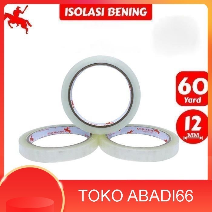 

Isolasi Ksatria Tape Ukuran 12mm X 60 Yard Kemasan 1 Dus