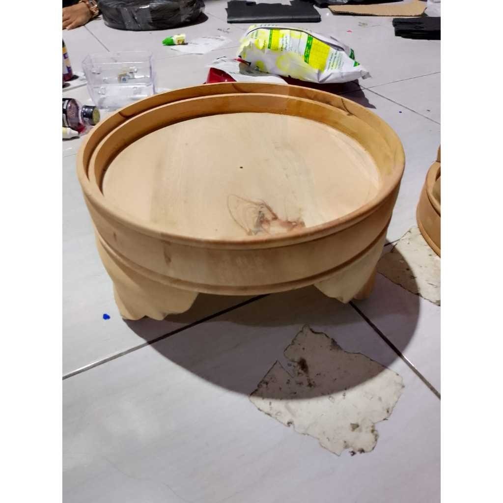 JUAL TEBOK KAYU PLECI HELOPED MENTAH MODEL CINCIN SANGKAR PLECI DIAMETER 23 CM 27 CM HALUS