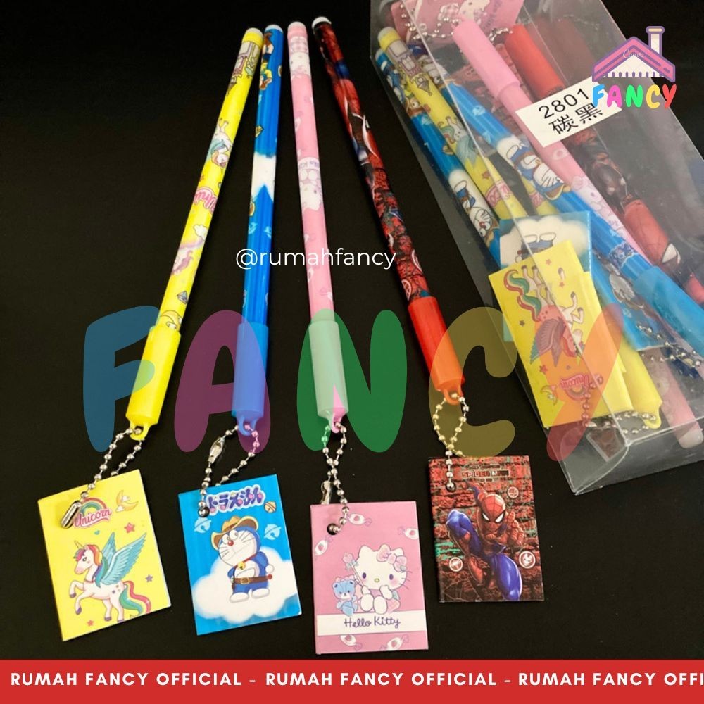 

[1 PCS] Bolpen Gel Gantungan / Pulpen/ Pena Gel + Gantungan Notes Karakter Kartun Emon Sider Kuda Poni Kitty Cat Lucu