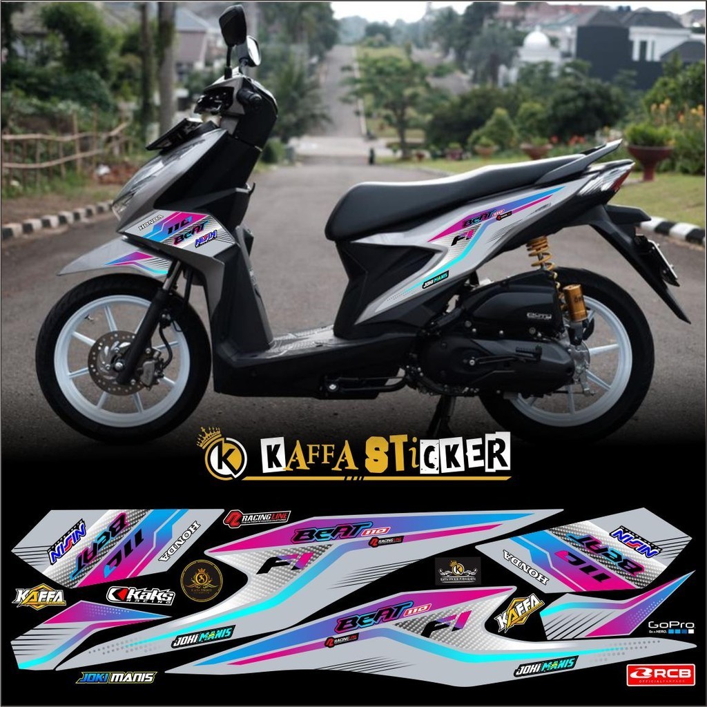 COD/LIS VARIASI Sticker Striping beat fi/Beat deluxe,cbs beat stret 2020,2021 list silver
