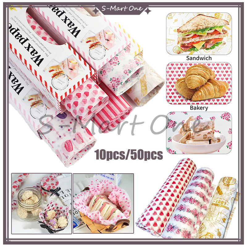 Alas Kertas Bento Kertas Bekal /Kertas nasi motif21,5*25CM/Alas Kertas Bento Cake Kertas /Kertas Nas