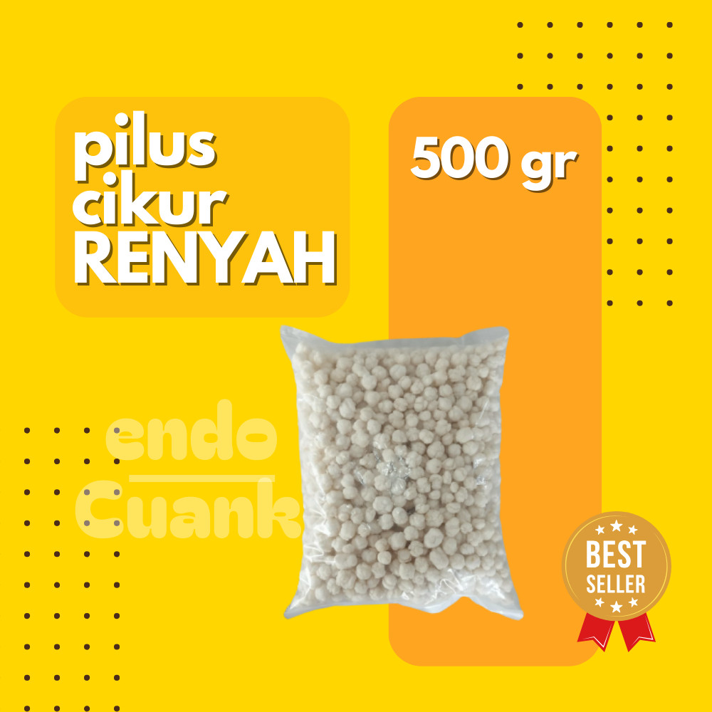 

500 Gr PILUS CIKUR RENYAH tidak Keras, Empuk, Ngepros Rasa KENCUR TIKTAK Topping Baso Aci, Cuanki