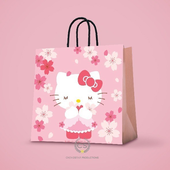 

Andriant Paper bag hello kitty Cheviostar Goodie bag Tas kado Bungkus Kado - 1, S min 2 pcs