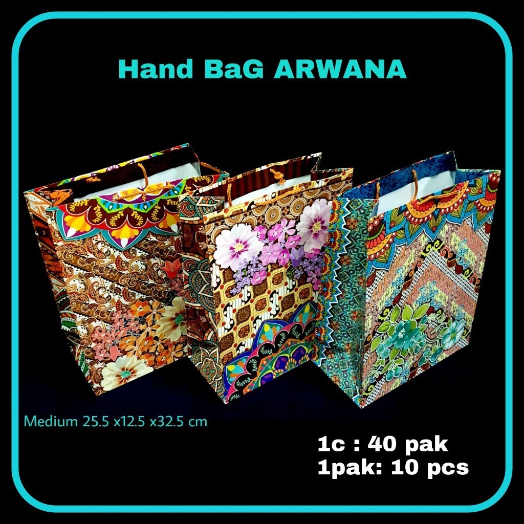 

GG Hand Bag Kertas Arwana M(minimal 6) / Goodie Bag / Tas Tenteng/Tas Kado/Tas Hadiah