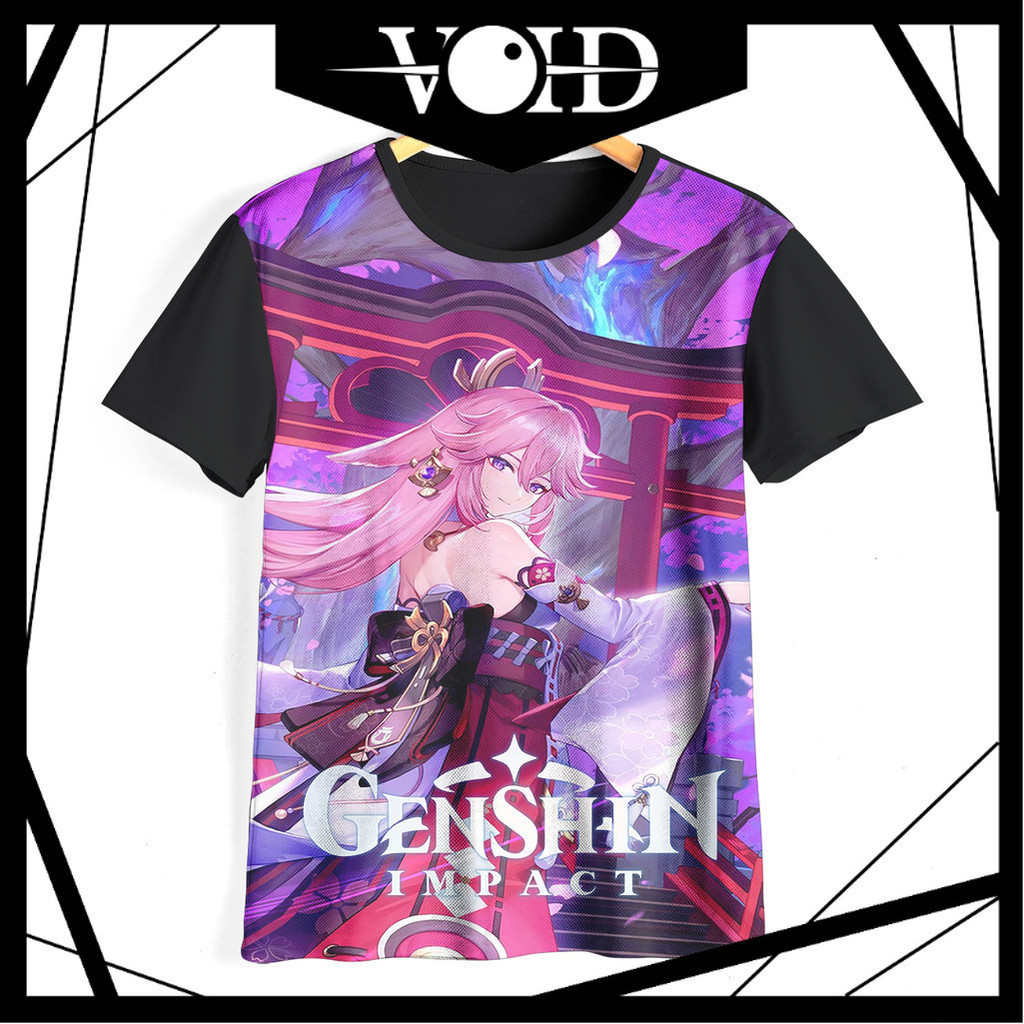 Kaos Genshin Impact Keren dan Adem | Kaos Yae Miko Genshin Impact Anak & Dewasa | 05YMGI Yae Miko Ge