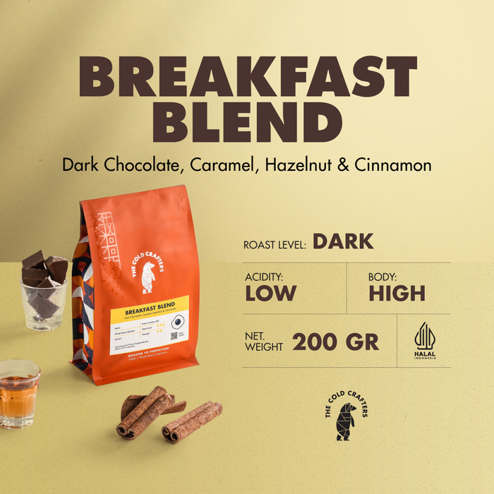 

[Coffee New] Breakfast Blend Kopi Arabika Arabica Coffee Biji Kopi Bubuk - Giling Kasar, 100 gram