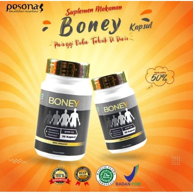 [TERLARIS] BONEY KAPSUL PENINGGI BADAN TERBAIK || NAIK 5-15 CM || PENINGGI BADAN ORIGINAL 100% BPOM 
