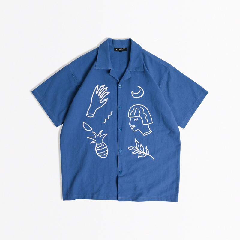 YF54GB Graphic Shirt Viory - Kemeja Linen - KMPE064