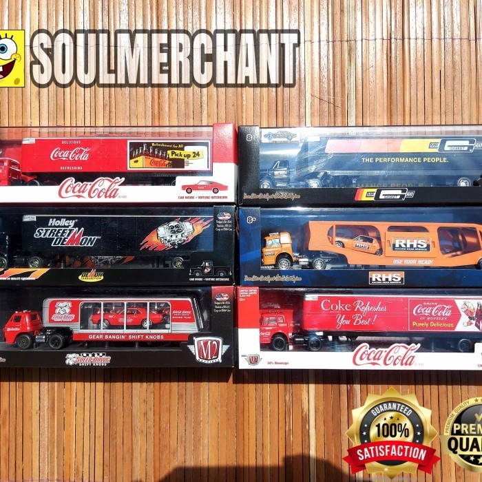 M2 PROMO AUTO HAULER COCA COLA DODGE FORD FAIRLANE TRUCK TRANSPORT TRANSPORTER TOW DIECAST MINISCALE
