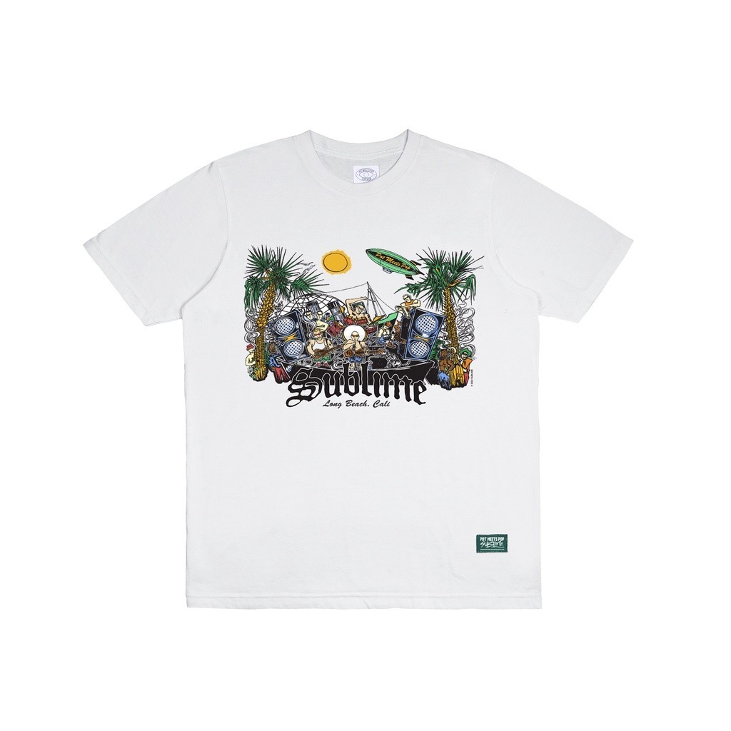 【COD】 PMP X SUBLIME SOUNDCHECK JAM TEE WHITE Fashion T-shirt