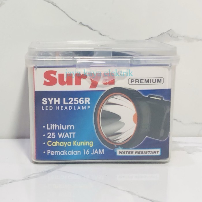 Senter Kepala Surya 25 Watt SYH L 256R Cahaya LED Kuning