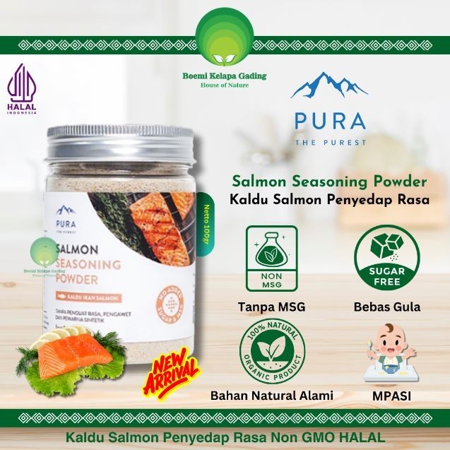 

Salmon Seasoning Powder Kaldu Mpasi Asli Bumbu Penyedap Masakan 100 gram Non MSG Halal Pura