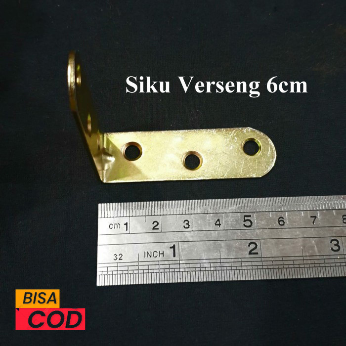 Siku Verseng 6cm + Sekrup Plat Siku L Besi Siku Rak Verseng