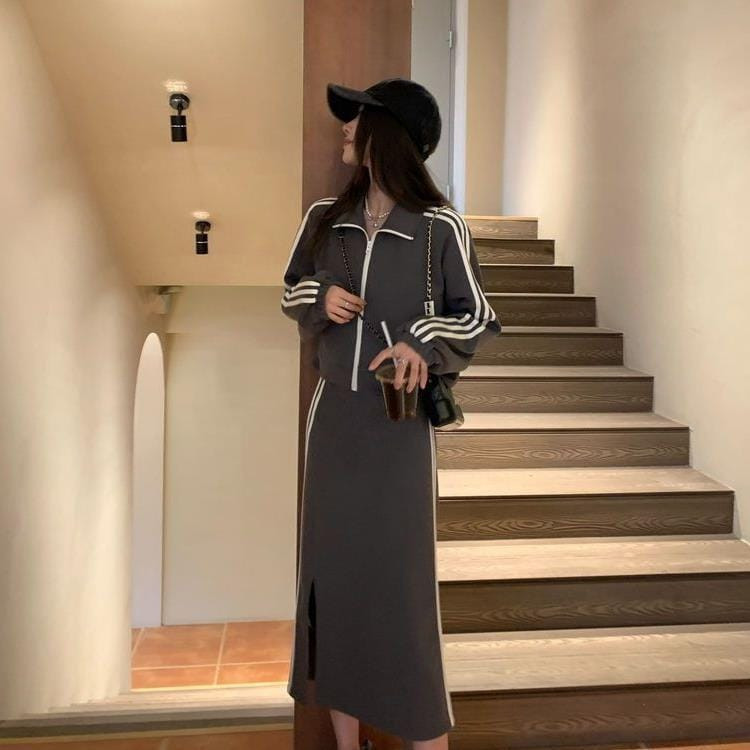 ONE SET WANITA KOREAN STYLE KEKINIAN OUTFIT OOTD FASHION CASUAL XEVIA MURAH KEREN PREMIUM